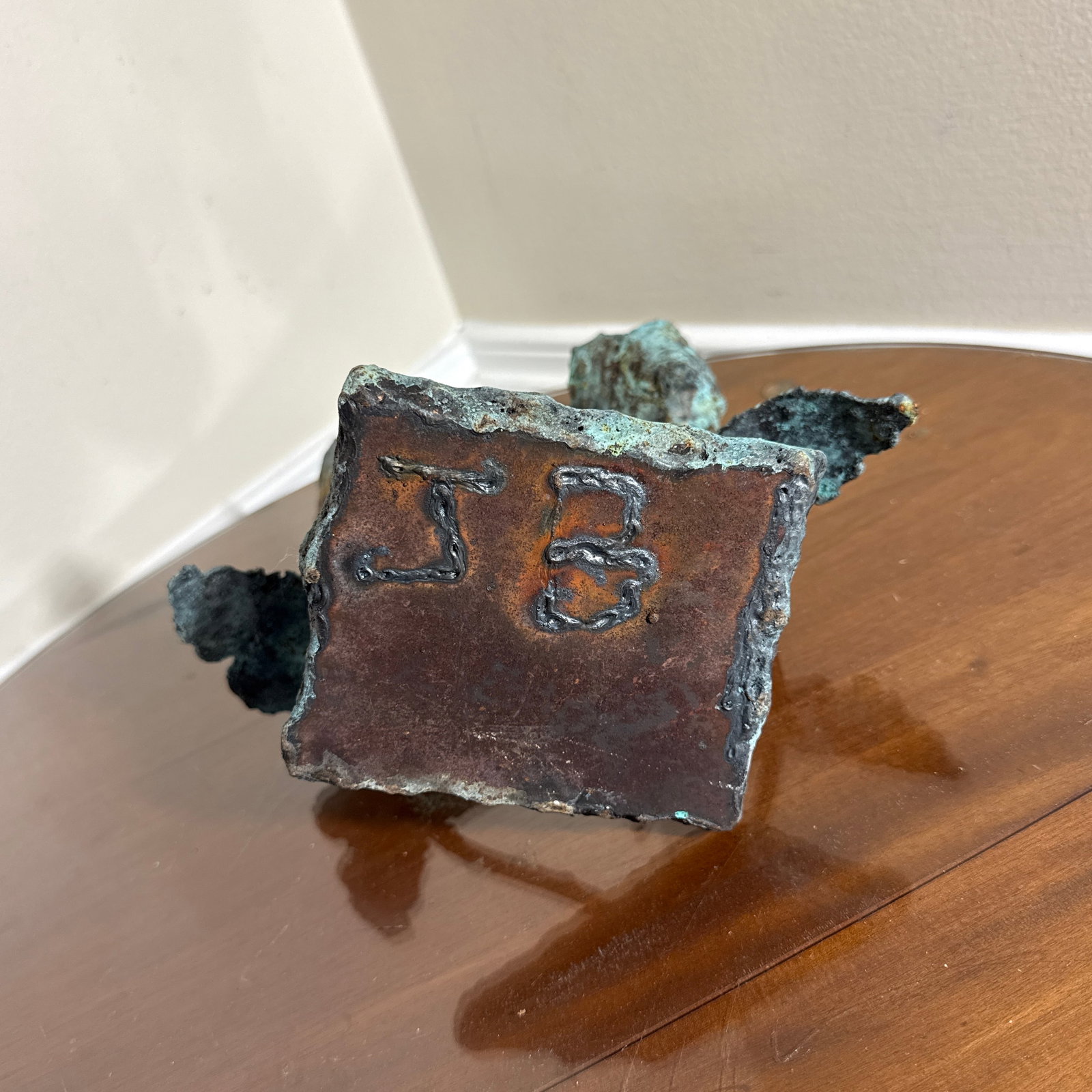 Early 21st Century Bronze Artist Made Brutalist Style Flower Sculpture - 6