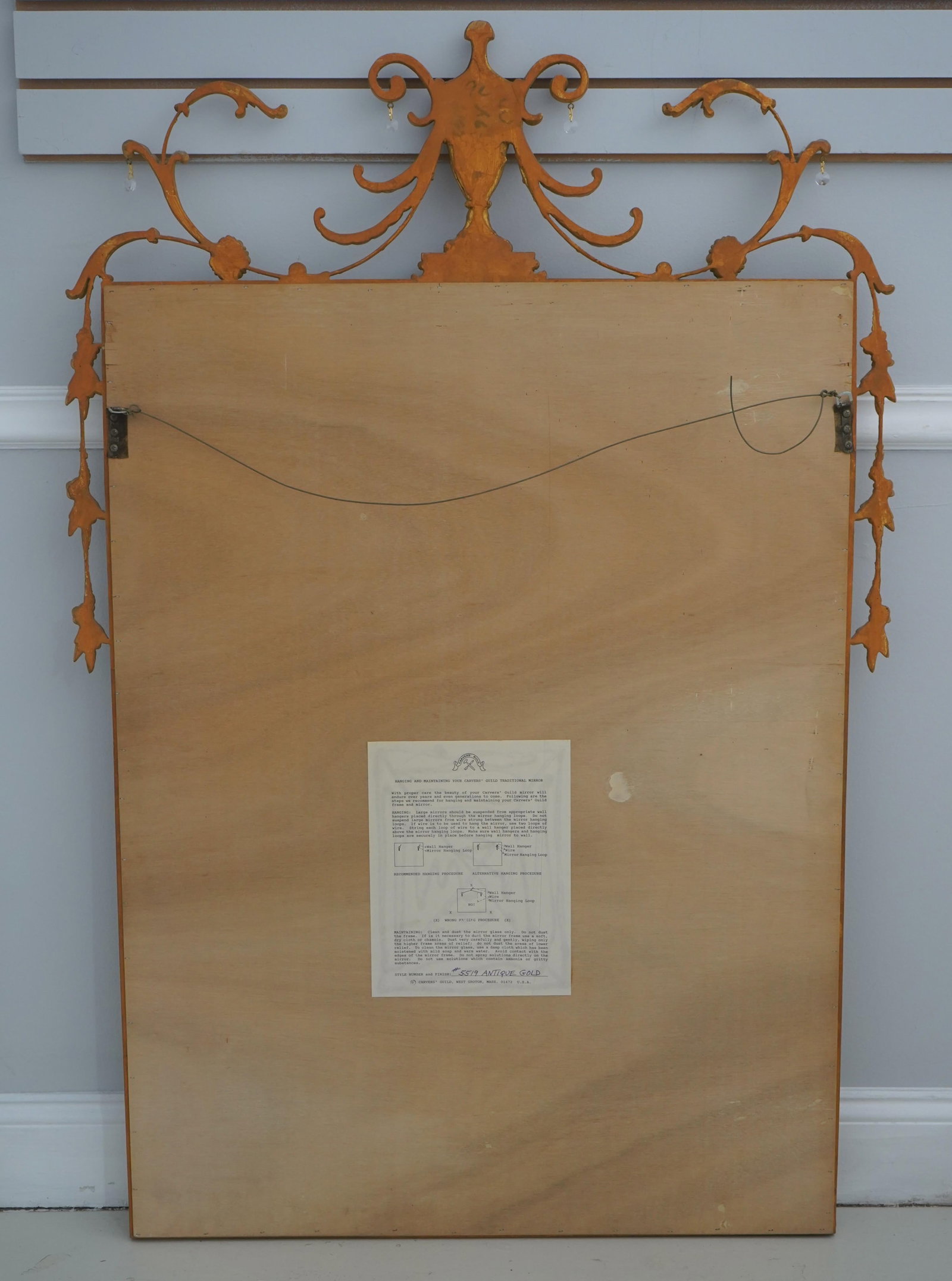 Carvers Guild Adam Style Gold Frame Mirror - 10