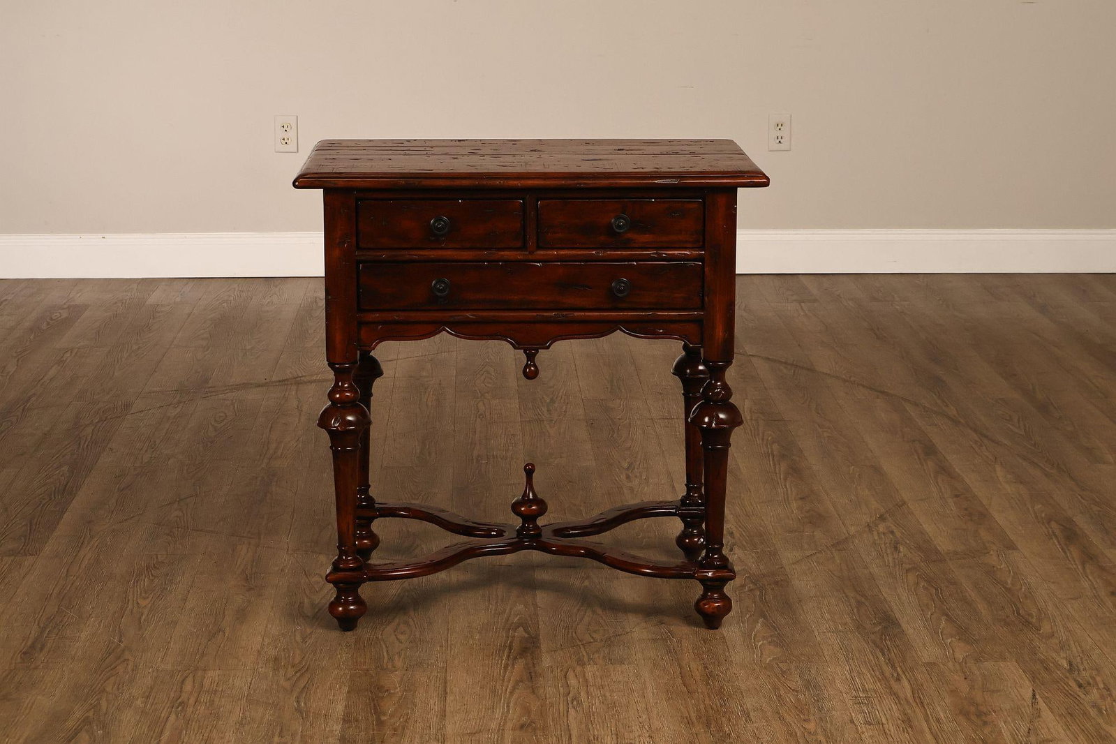 Theodore Alexander Castle Bromwich Antiqued Wood Lowboy End Table - 13