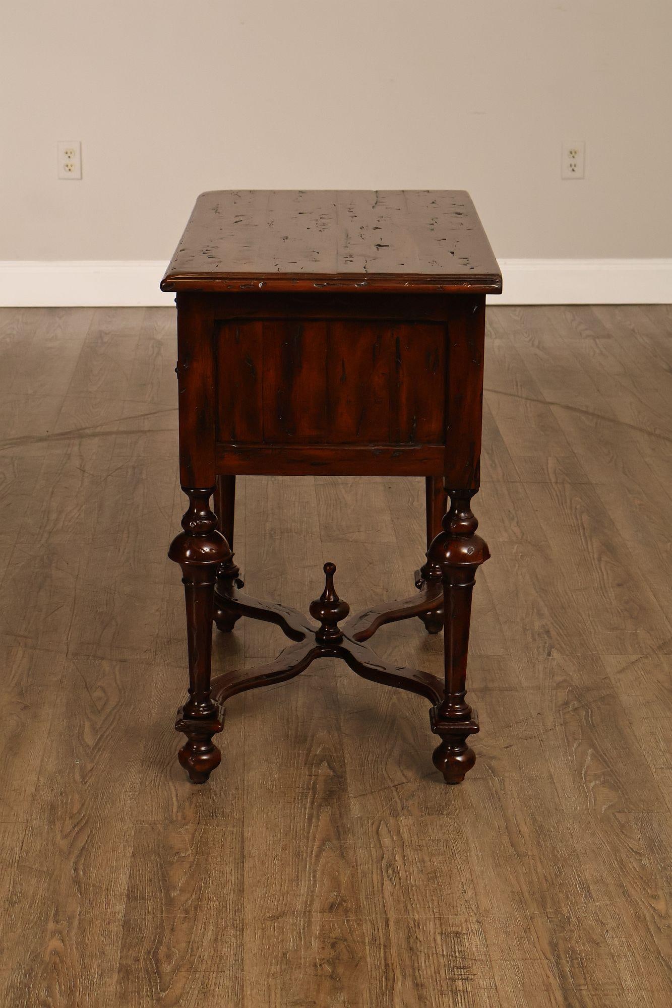 Theodore Alexander Castle Bromwich Antiqued Wood Lowboy End Table - 14