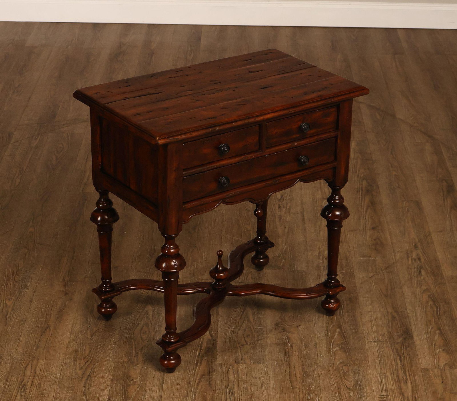 Theodore Alexander Castle Bromwich Antiqued Wood Lowboy End Table - 2