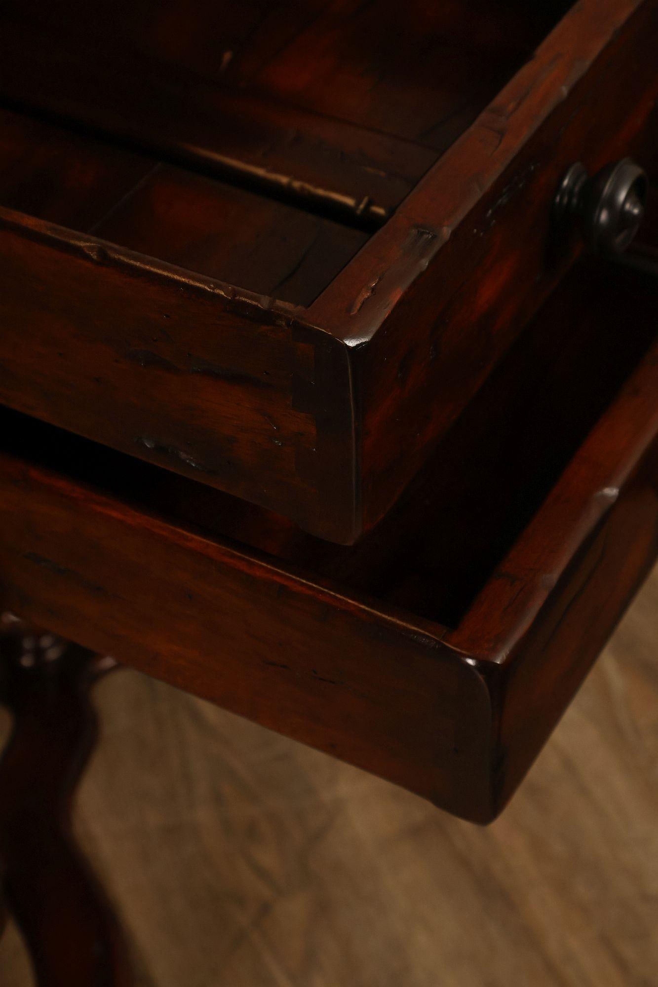 Theodore Alexander Castle Bromwich Antiqued Wood Lowboy End Table - 5