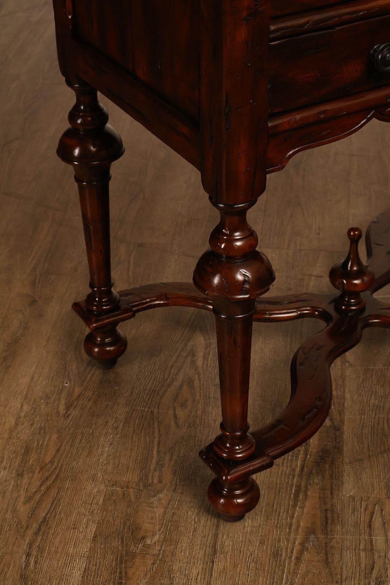 Theodore Alexander Castle Bromwich Antiqued Wood Lowboy End Table - 8
