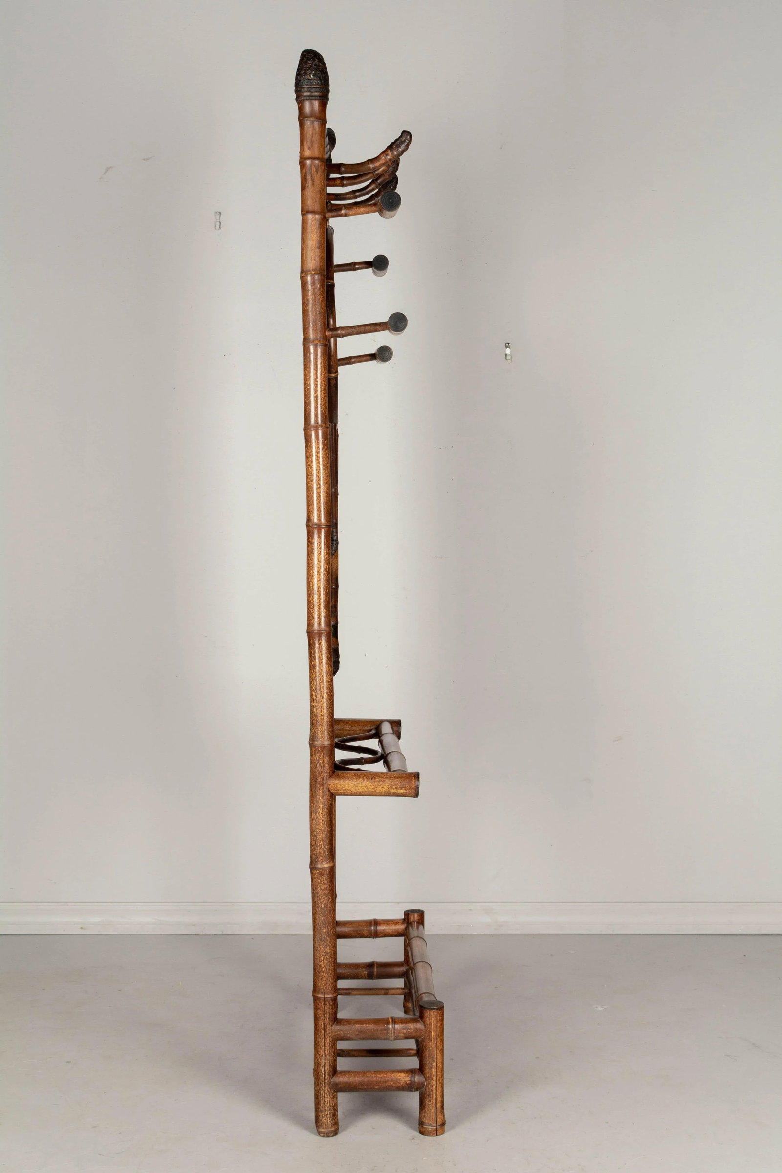 19th Century French Bamboo Hall Tree or Coat Rack - 3