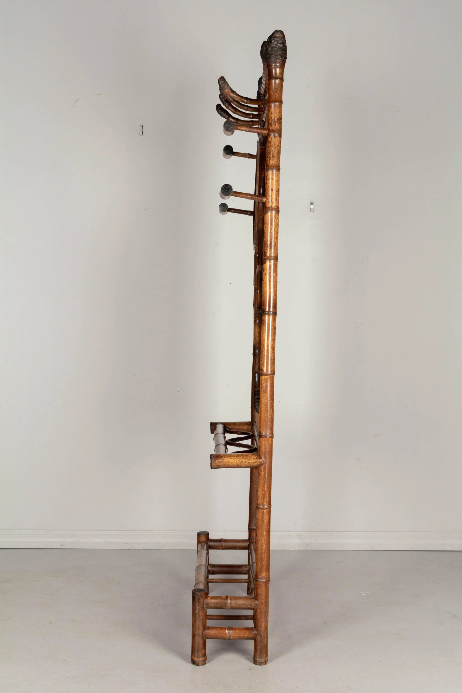 19th Century French Bamboo Hall Tree or Coat Rack - 4