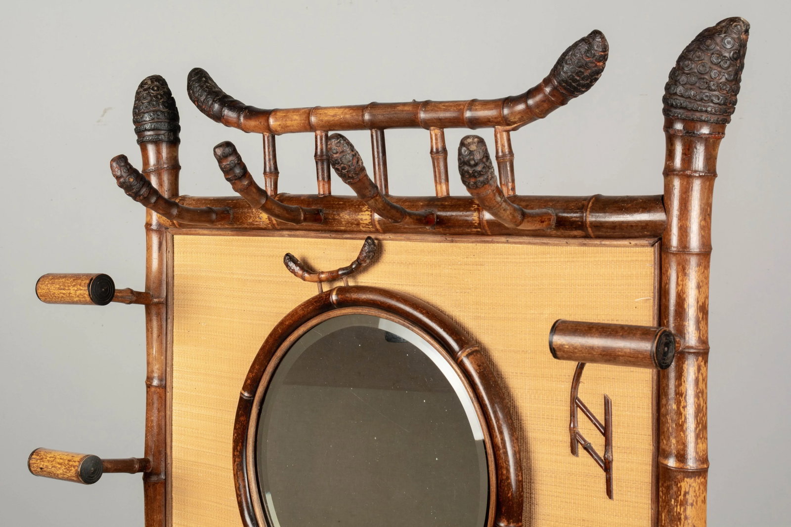 19th Century French Bamboo Hall Tree or Coat Rack - 8