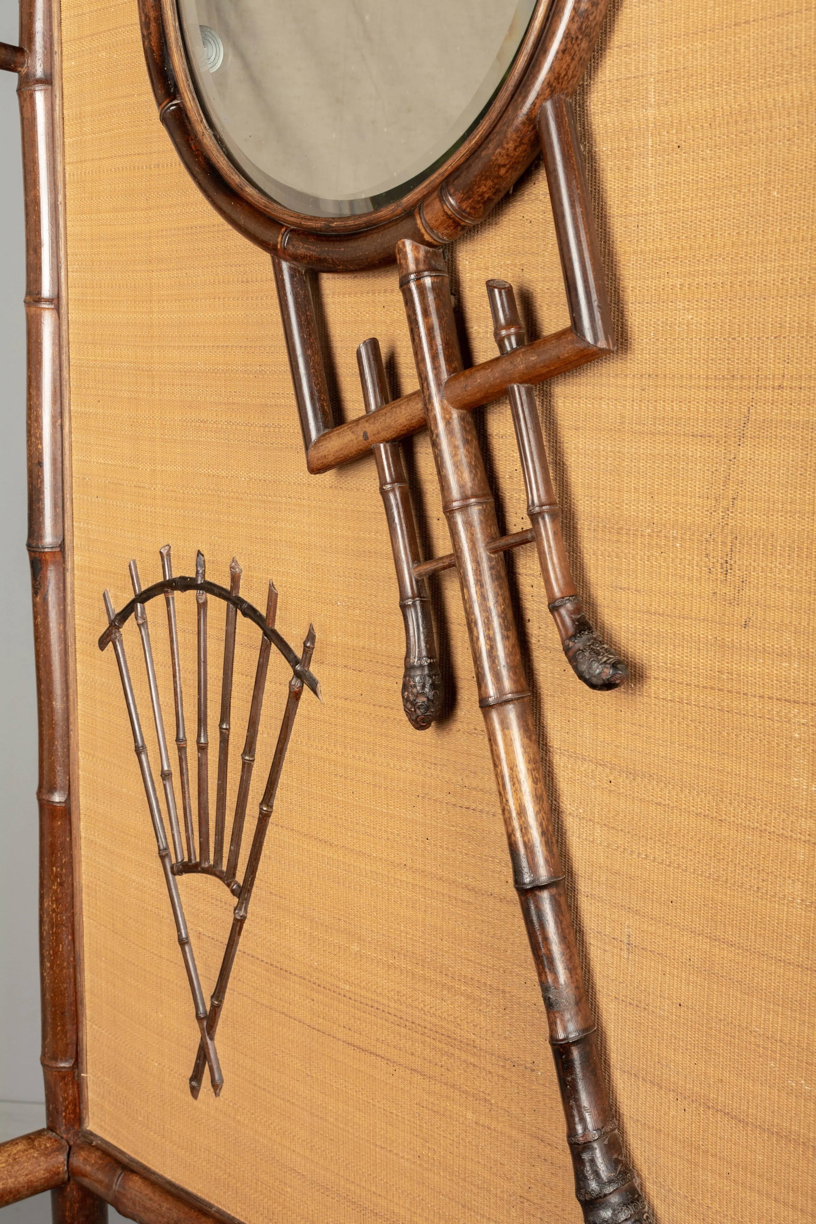 19th Century French Bamboo Hall Tree or Coat Rack - 9