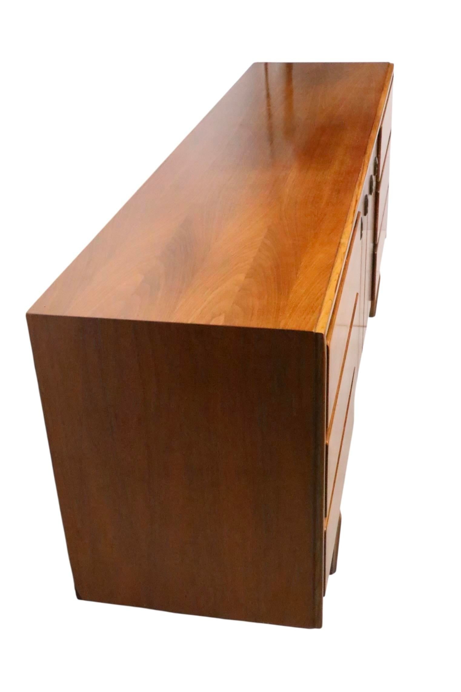 Nine Drawer Mid 20th Century Dresser by American of Martinsville - 10