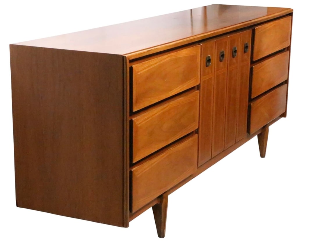 Nine Drawer Mid 20th Century Dresser by American of Martinsville - 13