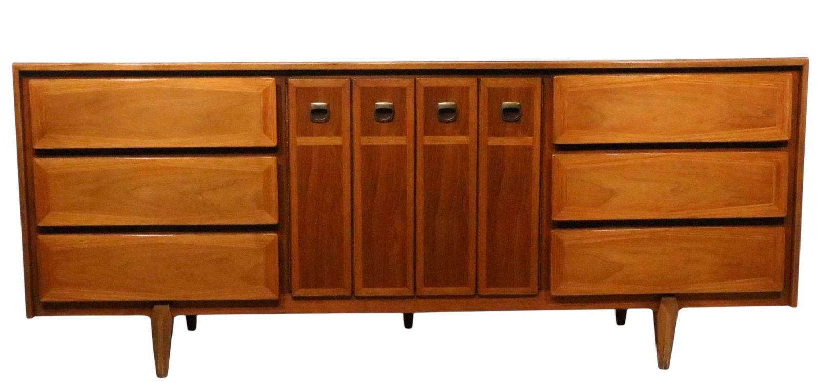 Nine Drawer Mid 20th Century Dresser by American of Martinsville - 5