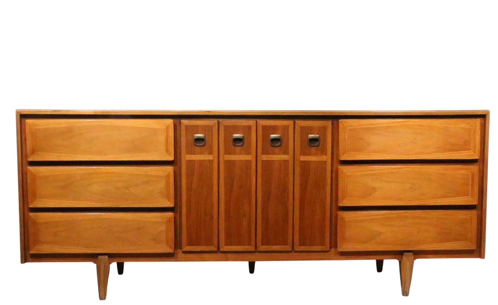 Nine Drawer Mid 20th Century Dresser by American of Martinsville - 7