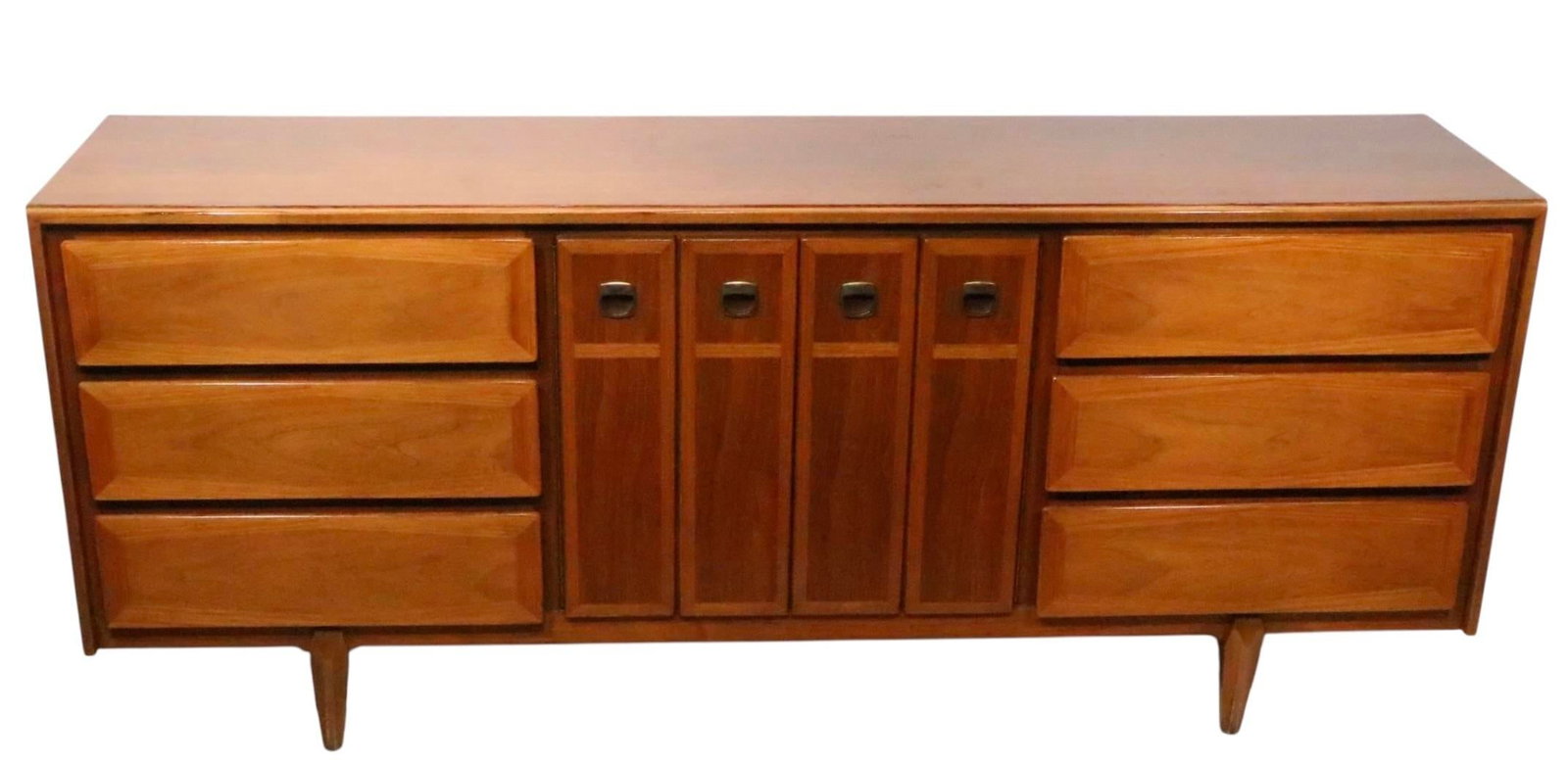 Nine Drawer Mid 20th Century Dresser by American of Martinsville - 8