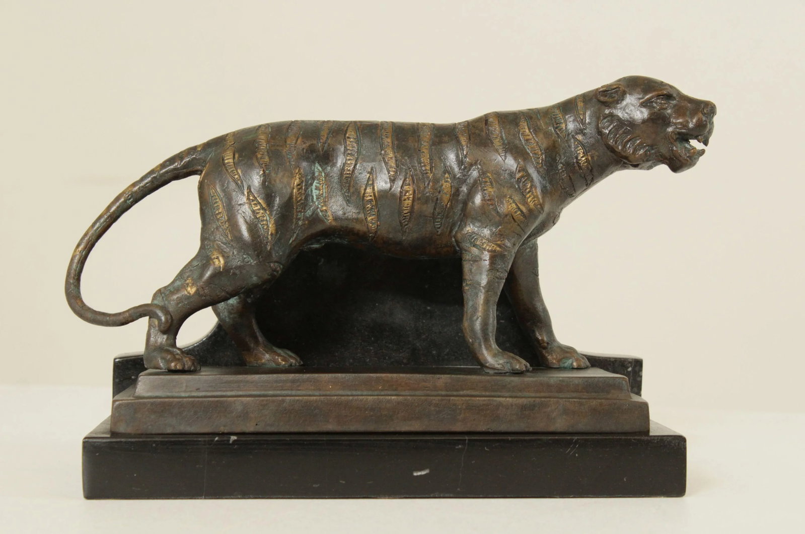 Maitland Smith Bronze Tiger Bookend - 2