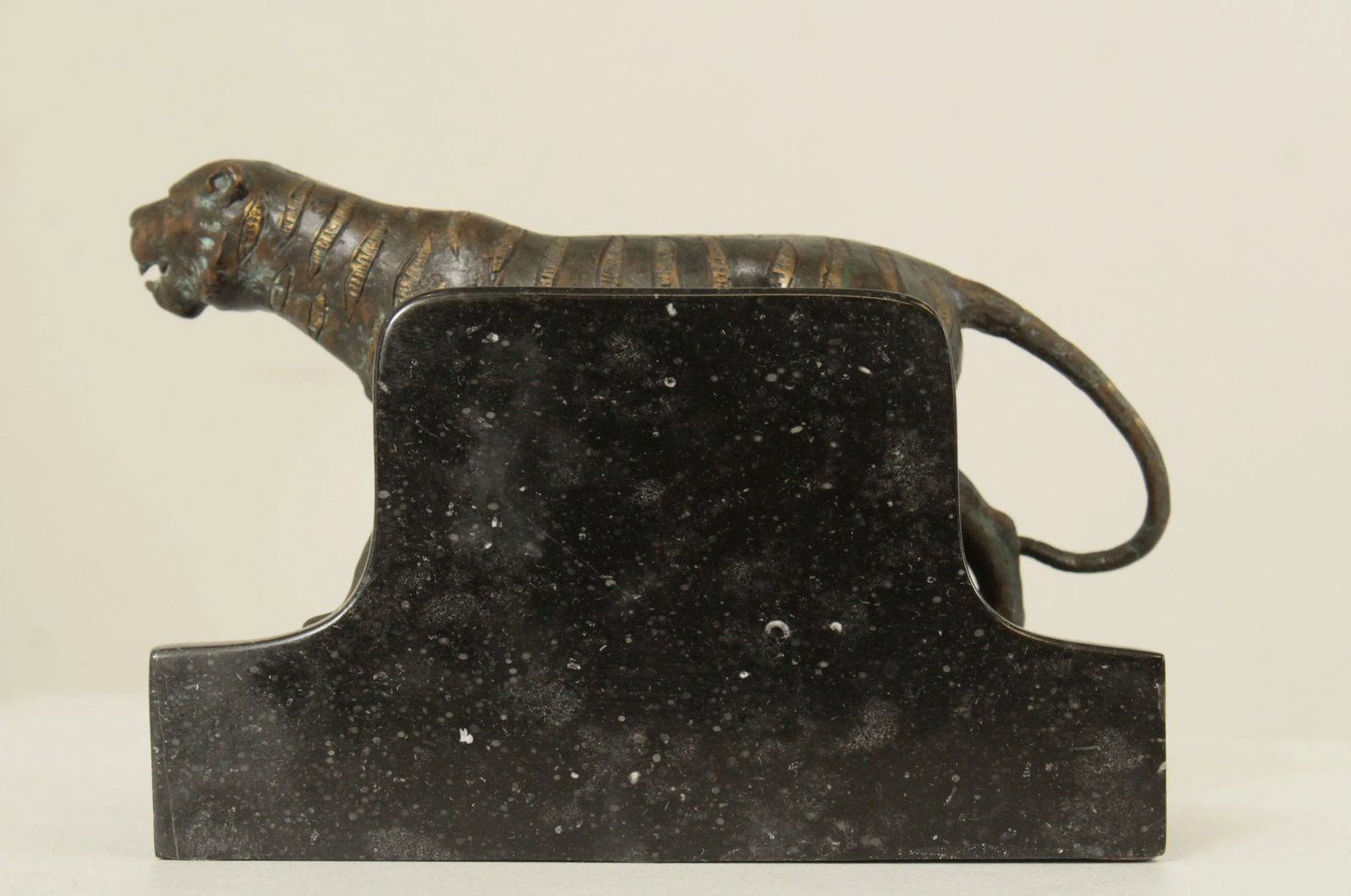Maitland Smith Bronze Tiger Bookend - 5