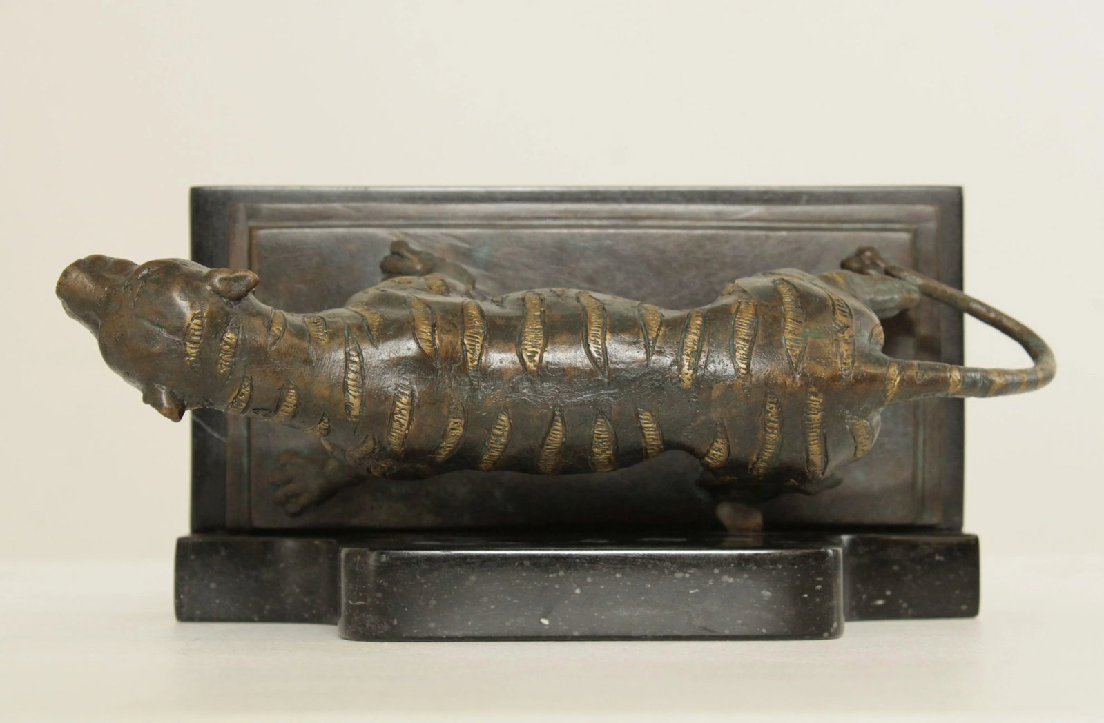 Maitland Smith Bronze Tiger Bookend - 7