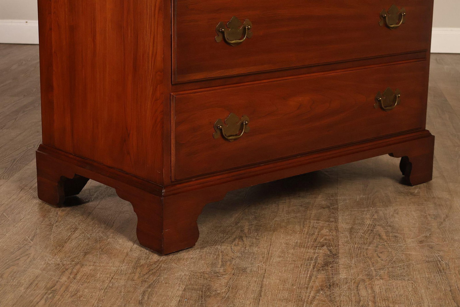 Henkel Harris Chippendale Style Cherry Tall Chest - 10