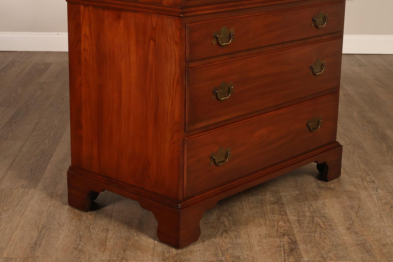 Henkel Harris Chippendale Style Cherry Tall Chest - 13