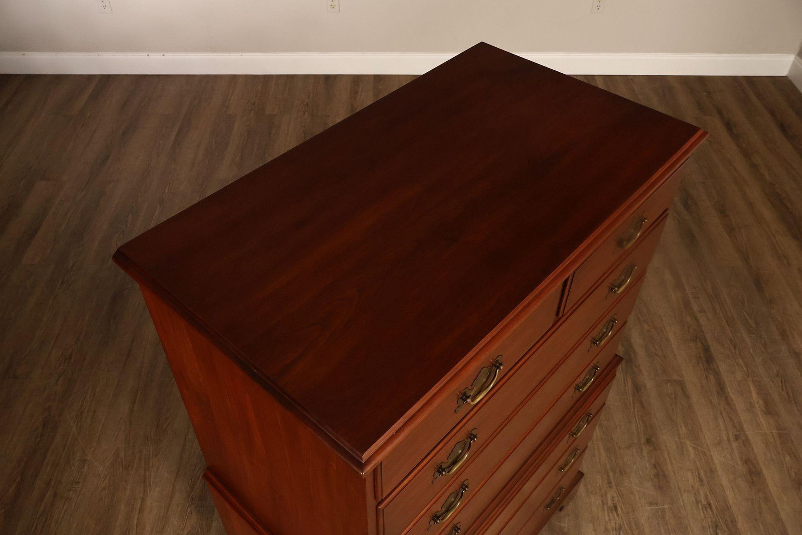 Henkel Harris Chippendale Style Cherry Tall Chest - 14