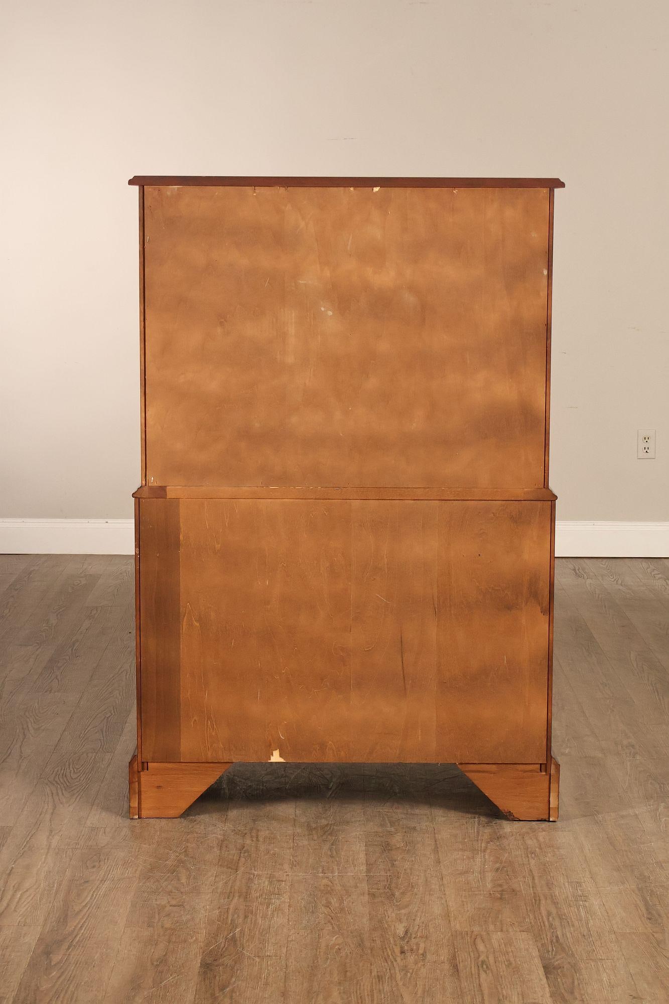 Henkel Harris Chippendale Style Cherry Tall Chest - 17
