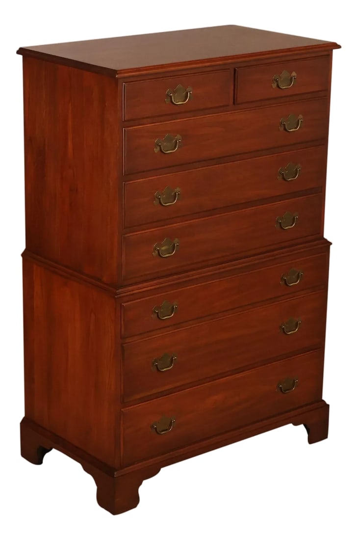 Henkel Harris Chippendale Style Cherry Tall Chest (1 of 18)