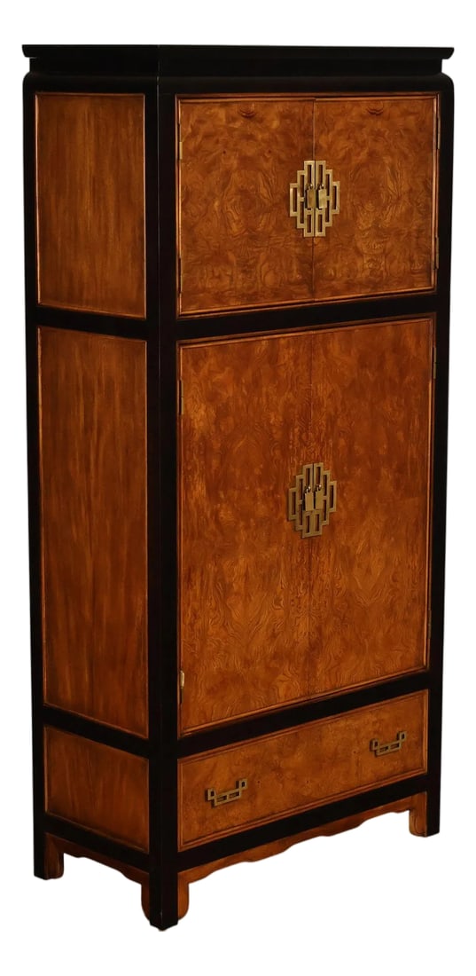 Century Chin Hua Furniture Asian Style Burl Wood Cabinet Armoire (1 of 18)
