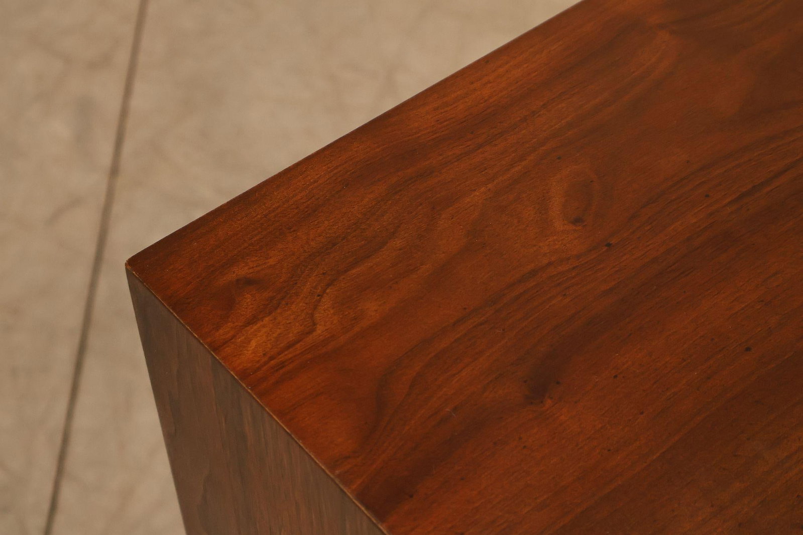Lane Campaign Style Walnut Chest Of Drawers - 15