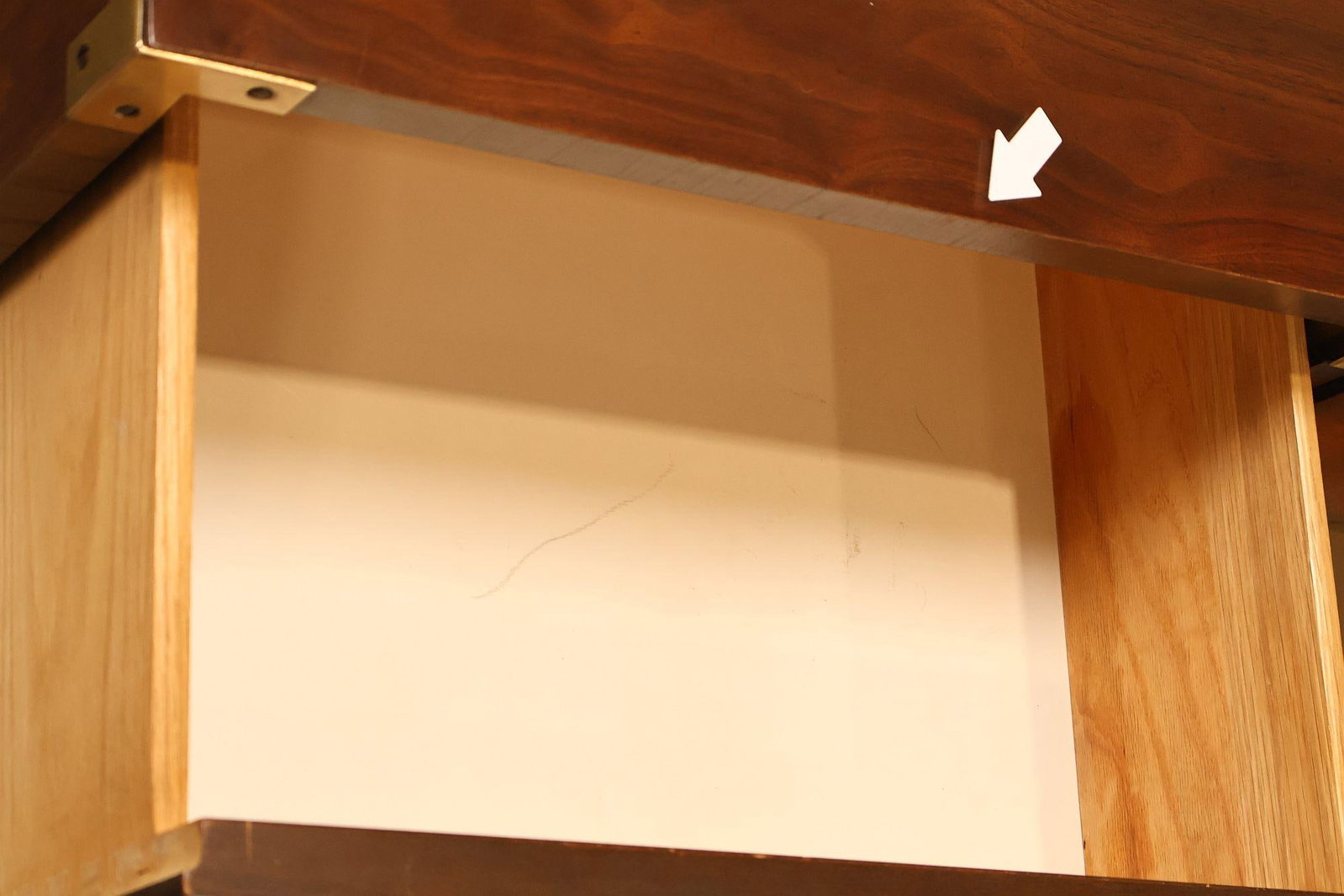 Lane Campaign Style Walnut Chest Of Drawers - 5