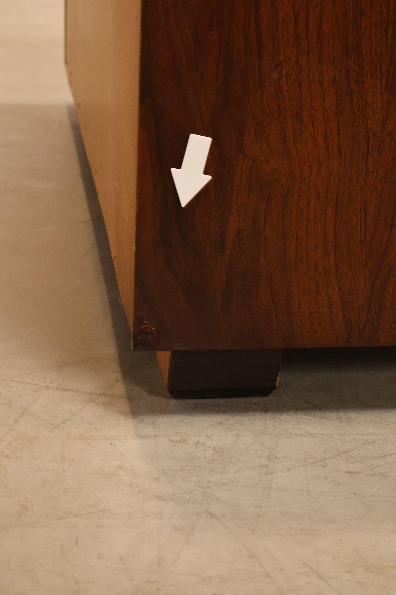 Lane Campaign Style Walnut Chest Of Drawers - 8