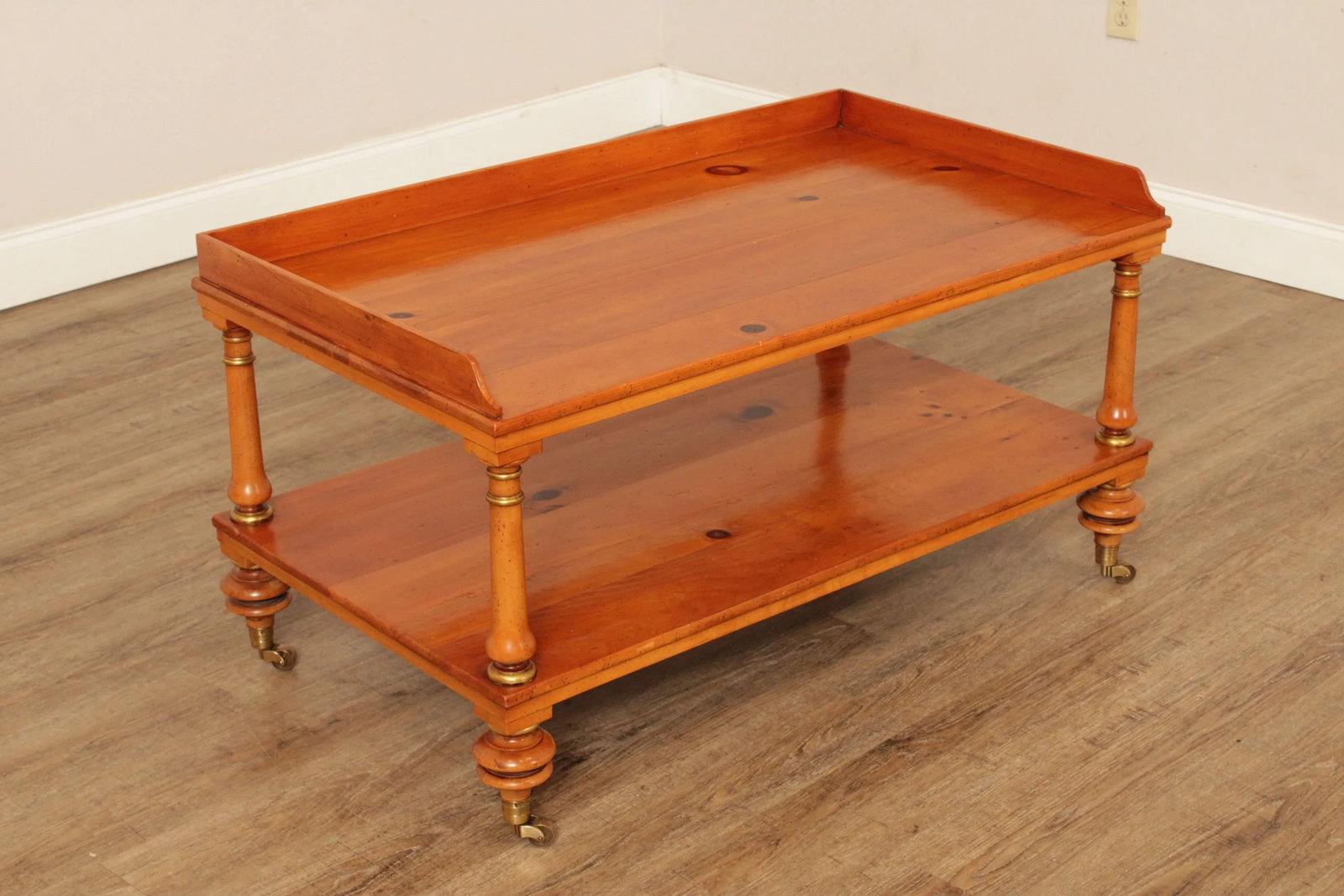 1990s Baker Historic Charleston Reproductions Pine Coffee Table - 2