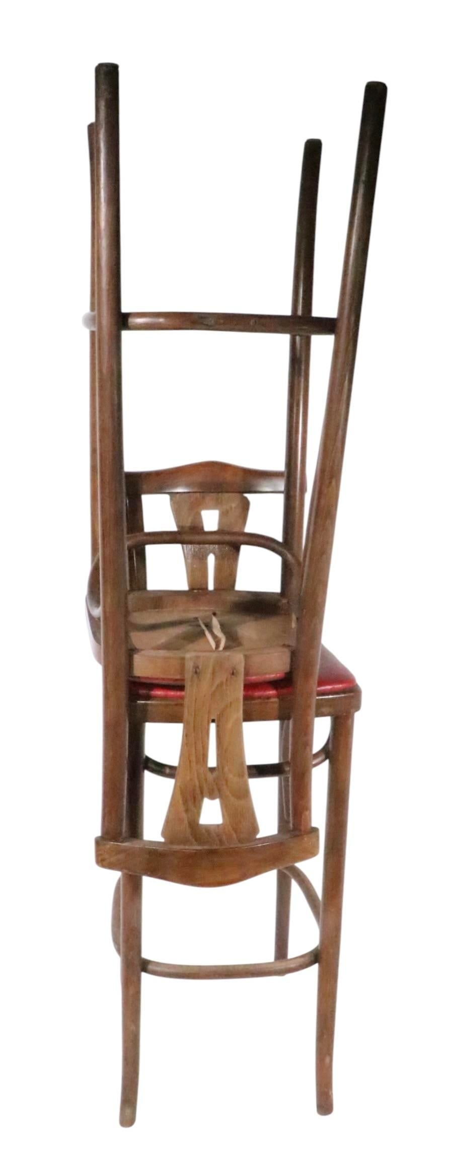Mid 20th Century Pr. Bentwood Counter Stools by Thonet - 7