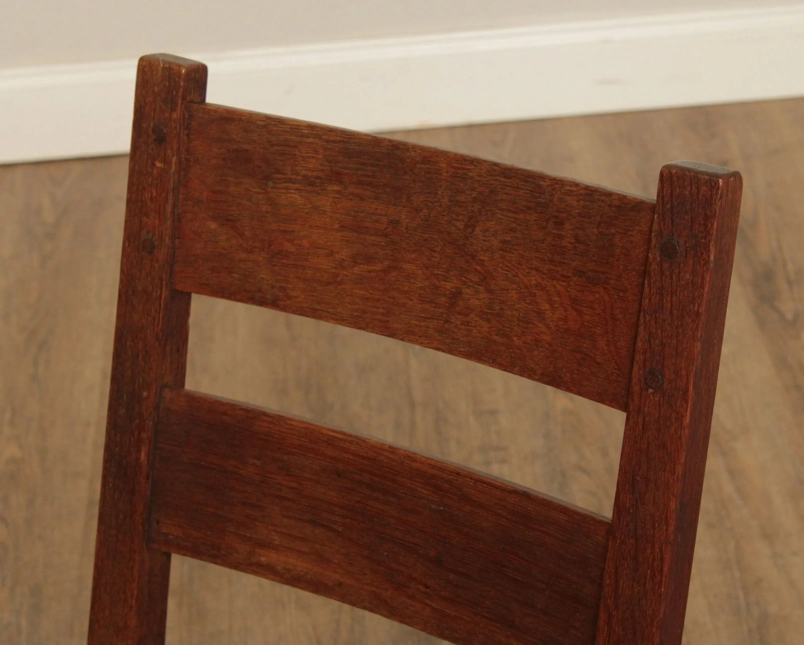 Antique Gustav Stickley Mission Oak Rush Seat Nursing Rocker - 5