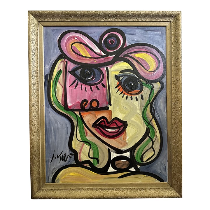 "My Friend Pablo Picasso in Palma De Mallorca", Peter Keil: Peter Keil is a German artist who focuses primarily on abstract expressionism. Keil painted with some of the greats, including Joan Miro, Pablo Picasso, and Andy Warhol, to name a few. This is an