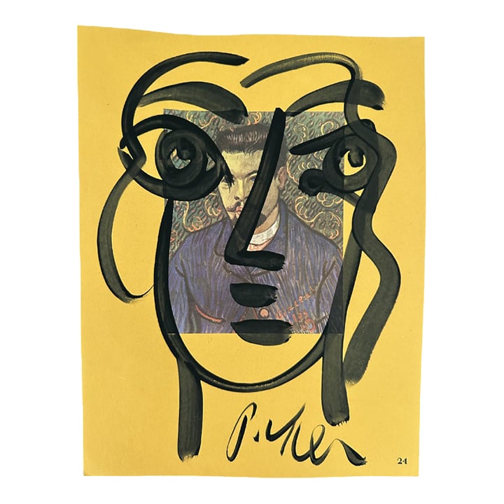 Peter Keil Mixed Media Vincent Van Gogh Painting: Peter Keil is a German artist who focuses primarily on abstract expressionism. Keil painted with some of the greats, including Joan Miro, Pablo Picasso, and Andy Warhol, to name a few. This is a fabul
