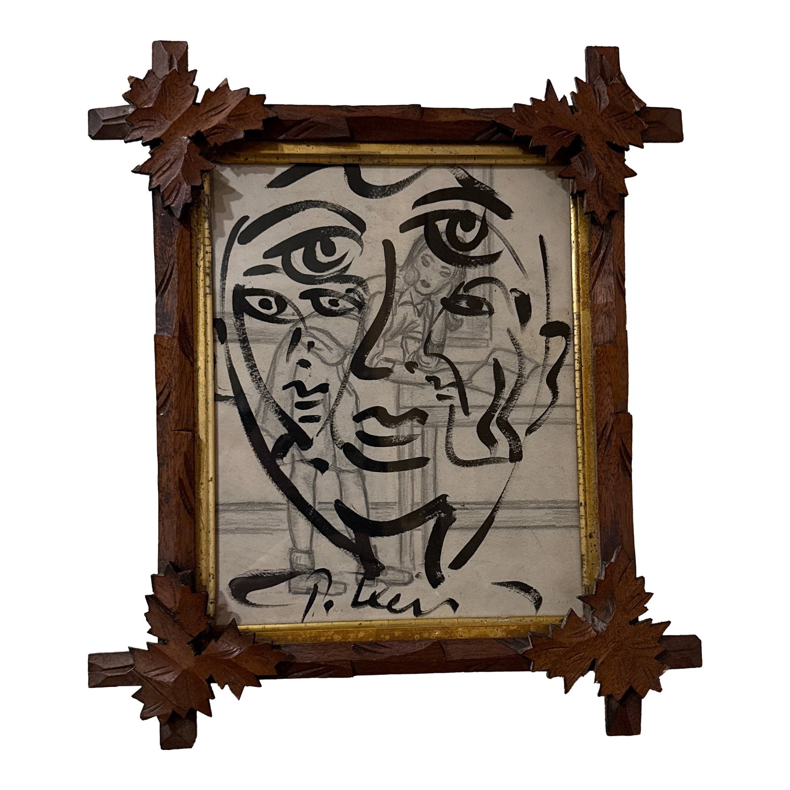 1970s Peter Keil Original Black & White Abstract Portrait Painting: Fantastic original painting by Listed world renowned artist Peter Robert Keil (born 1942 Germany) Peter has self proclaimed to be the last of the living legend artists working in his career with