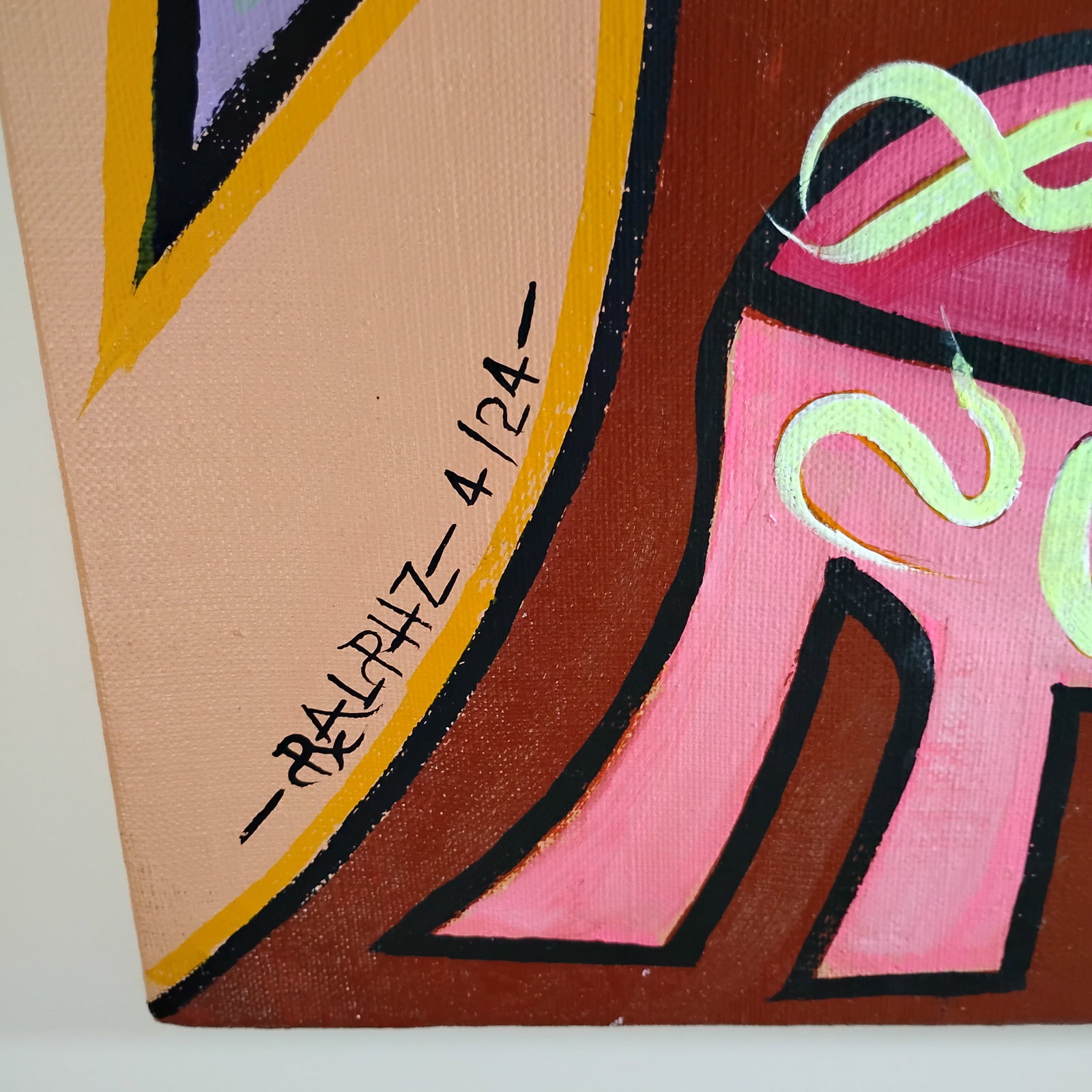 Original Ralph Frank Painting "Puck'd Up" - 2