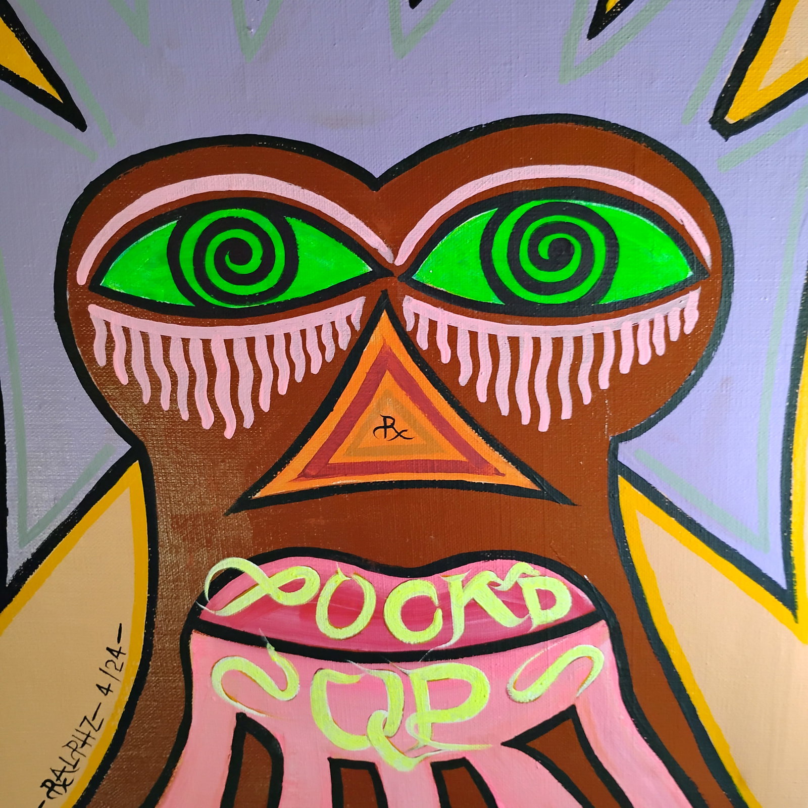 Original Ralph Frank Painting "Puck'd Up" - 3