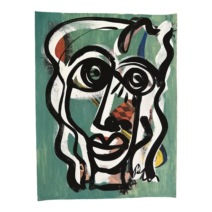 Original Peter Keil Abstract Painting: Peter Keil is a German artist who focuses primarily on abstract expressionism. Keil painted with some of the greats, including Joan Miro, Pablo Picasso, and Andy Warhol, to name a few. This is a fabul