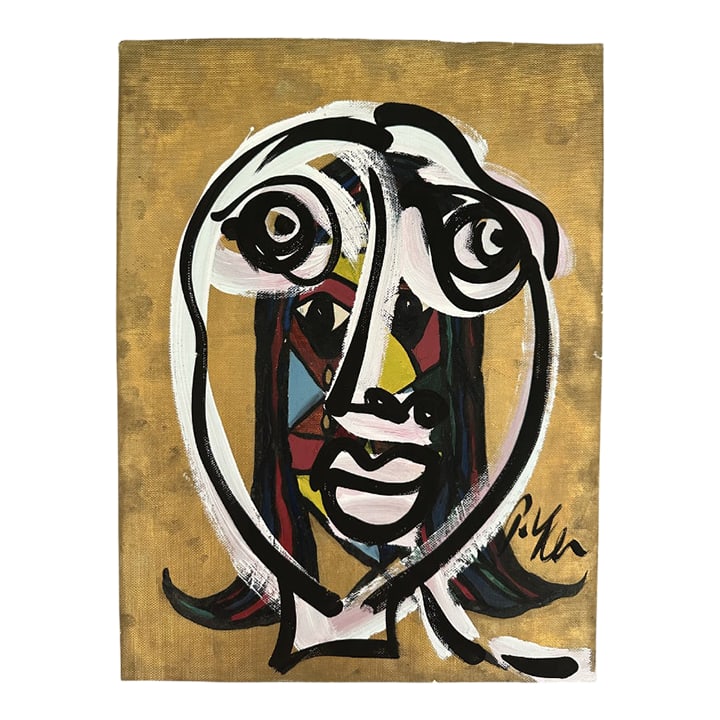 Late 20th Century - Abstract Peter Keil Painting: Peter Keil is a German artist who focuses primarily on abstract expressionism. Keil painted with some of the greats, including Joan Miro, Pablo Picasso, and Andy Warhol, to name a few. This is a fabul