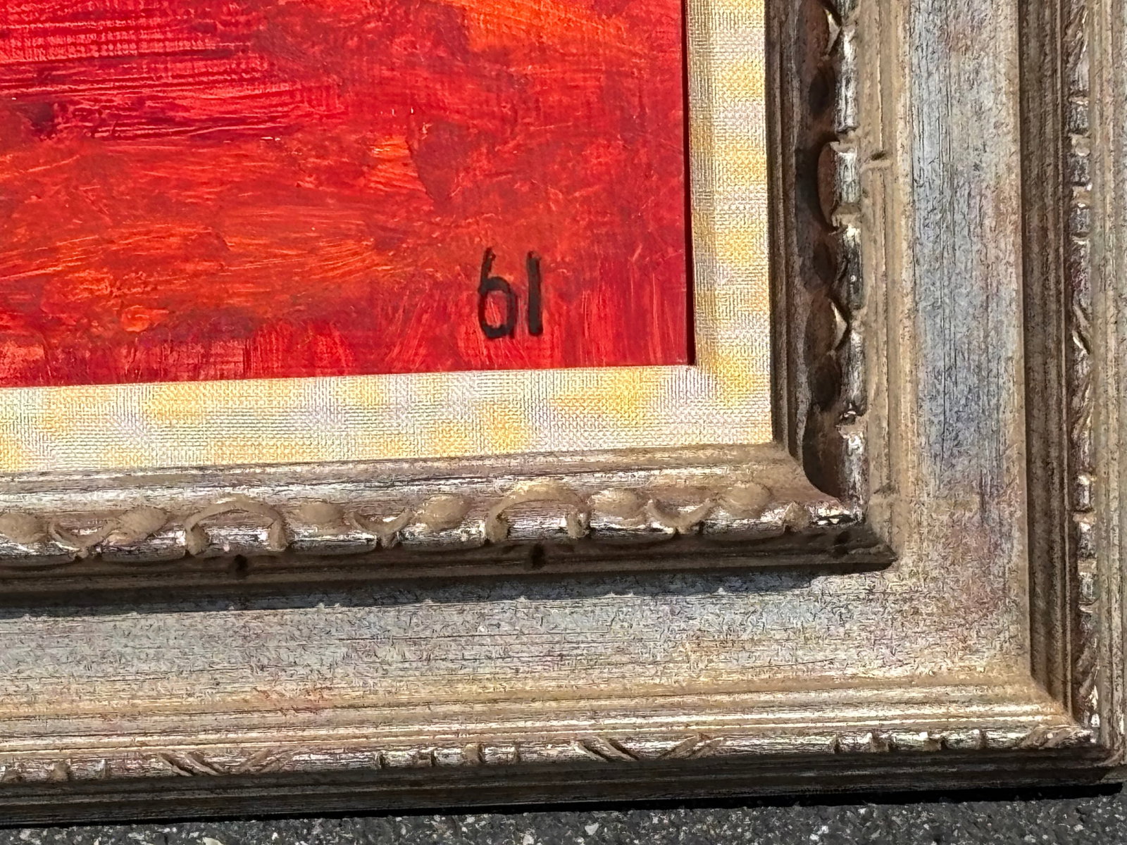Original Mid-Century American Original Oil on Canvas Interior Scene - Portrait of a Lady - 1961 - 6