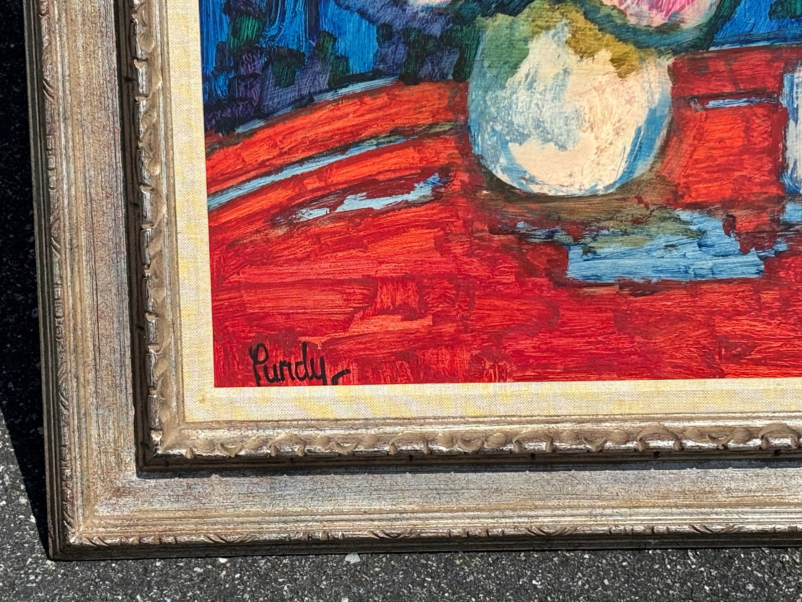 Original Mid-Century American Original Oil on Canvas Interior Scene - Portrait of a Lady - 1961 - 7