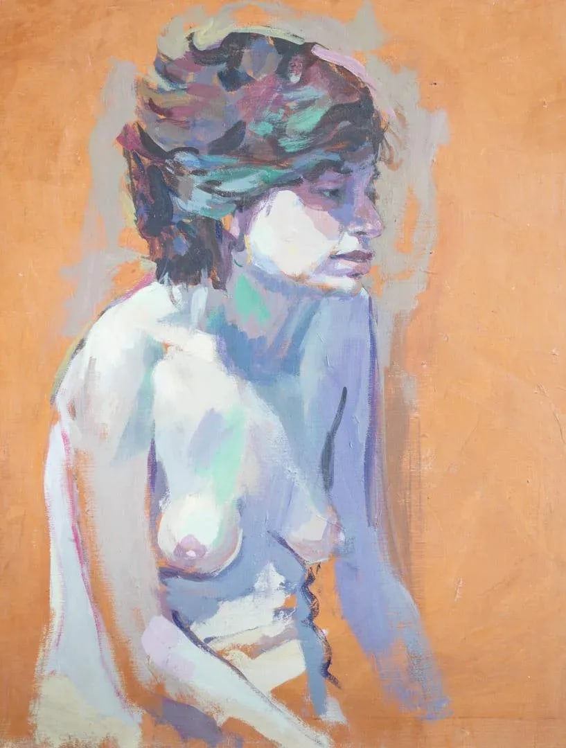 Figurative Impressionist Nude Oil Painting by Gerald Spencer - 5