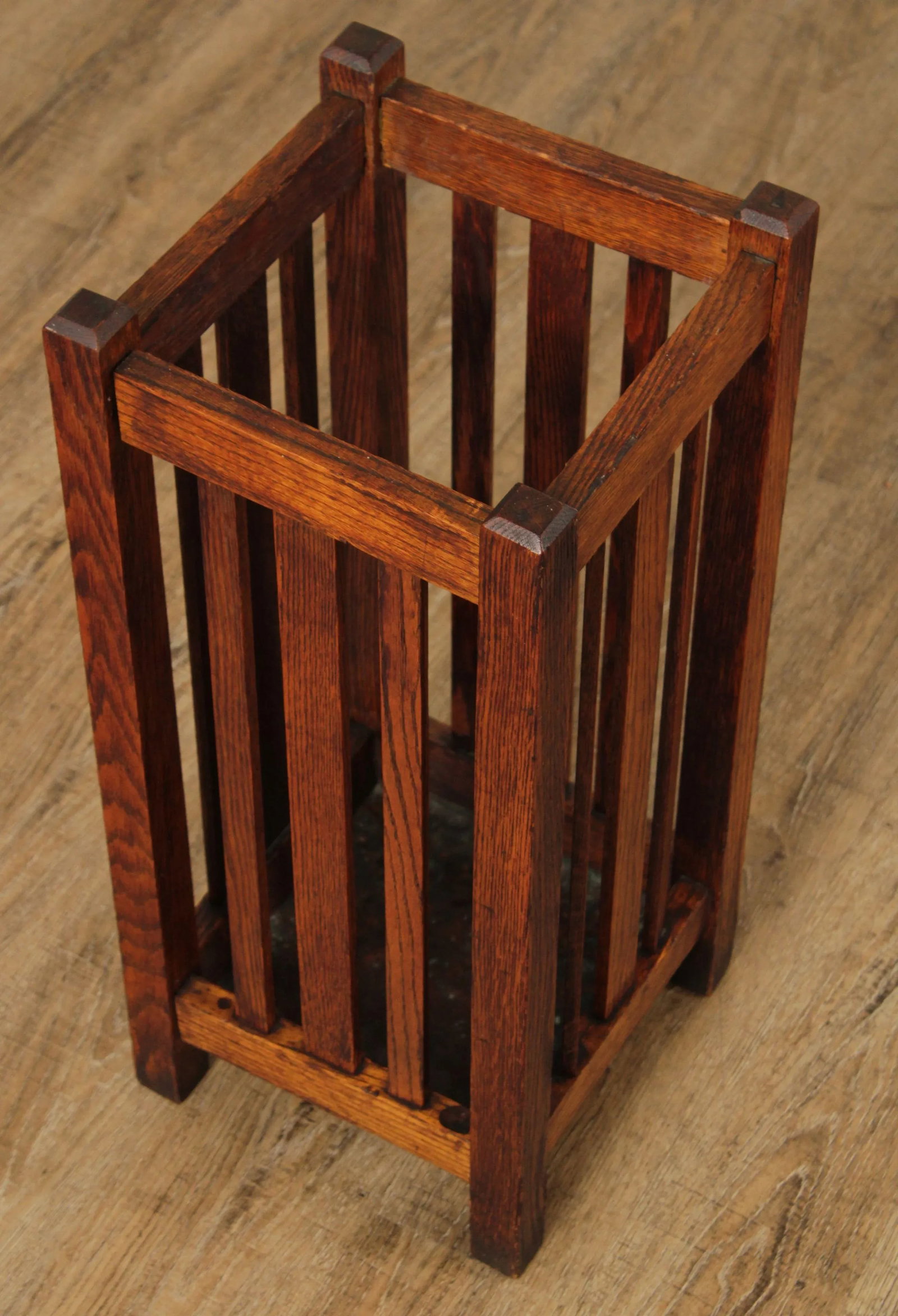 Early 20th Century Mission Style Oak Umbrella Stand - 4