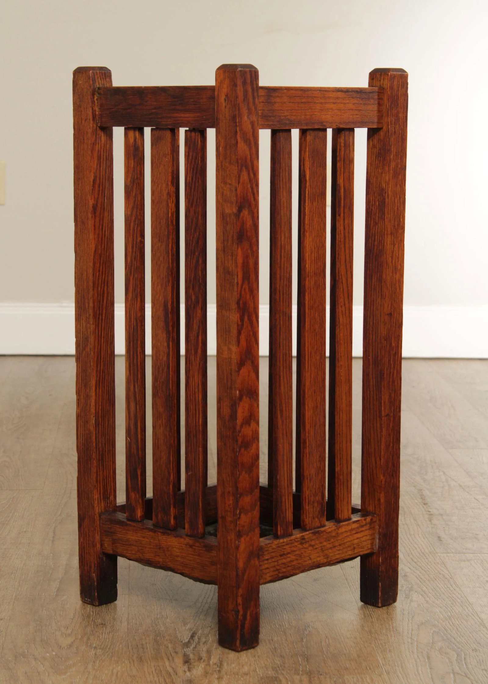 Early 20th Century Mission Style Oak Umbrella Stand - 6
