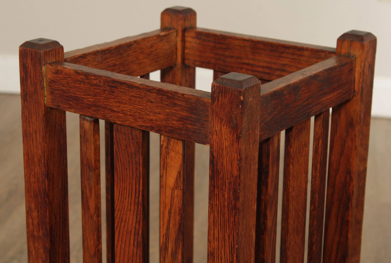 Early 20th Century Mission Style Oak Umbrella Stand - 8