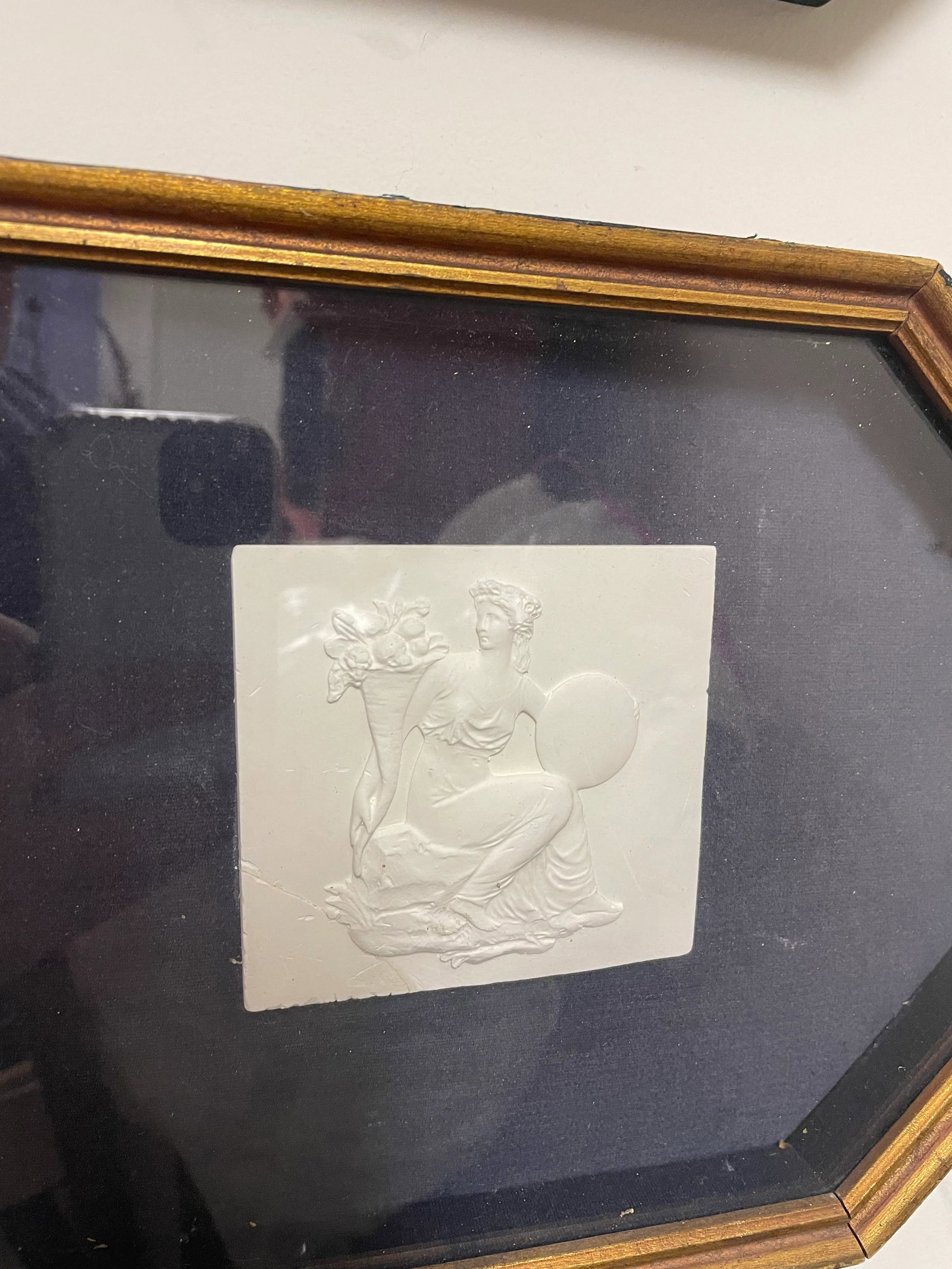 1920s Framed Cast Plaster Intaglios- a Pair - 2