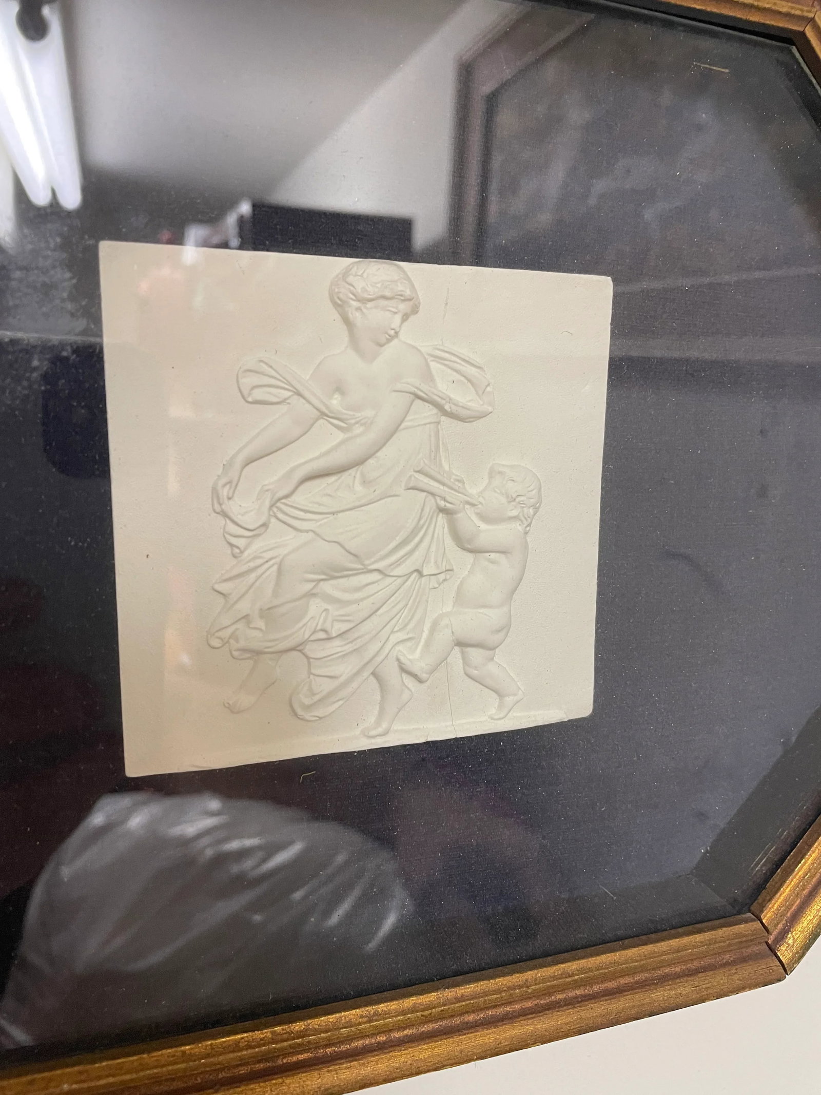 1920s Framed Cast Plaster Intaglios- a Pair - 8