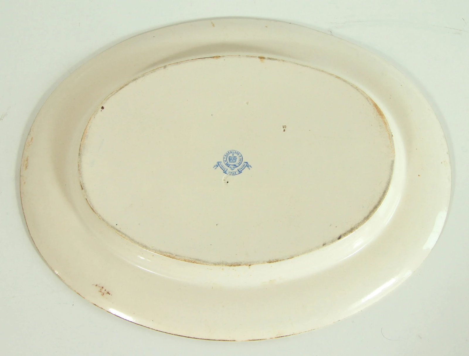 Antique 1870's Copeland Pottery Blue & White Chinoiserie Serving Platter - 8