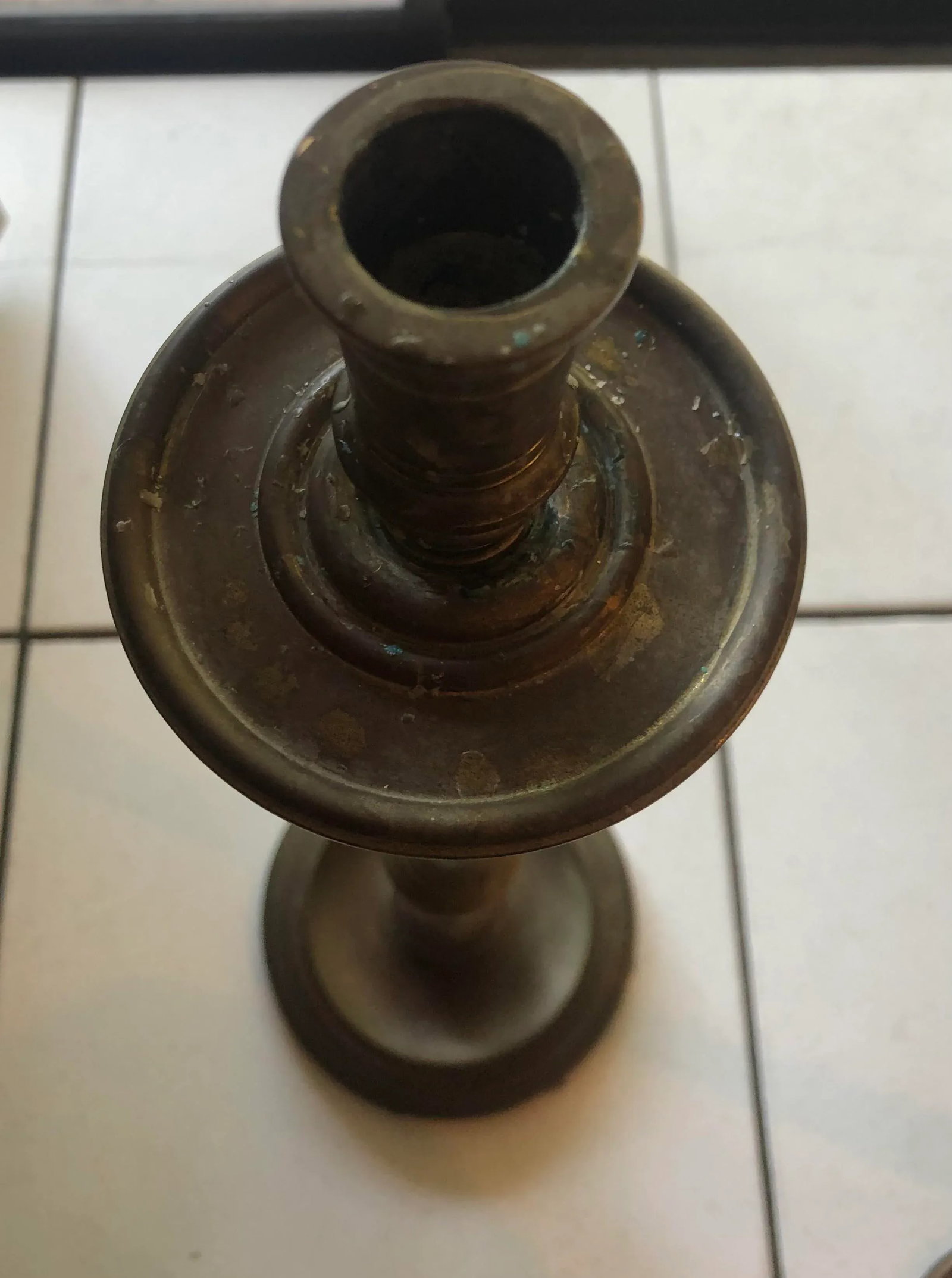 Vintage Maitland Smith Brass Candle eSticks - a Pair - 6