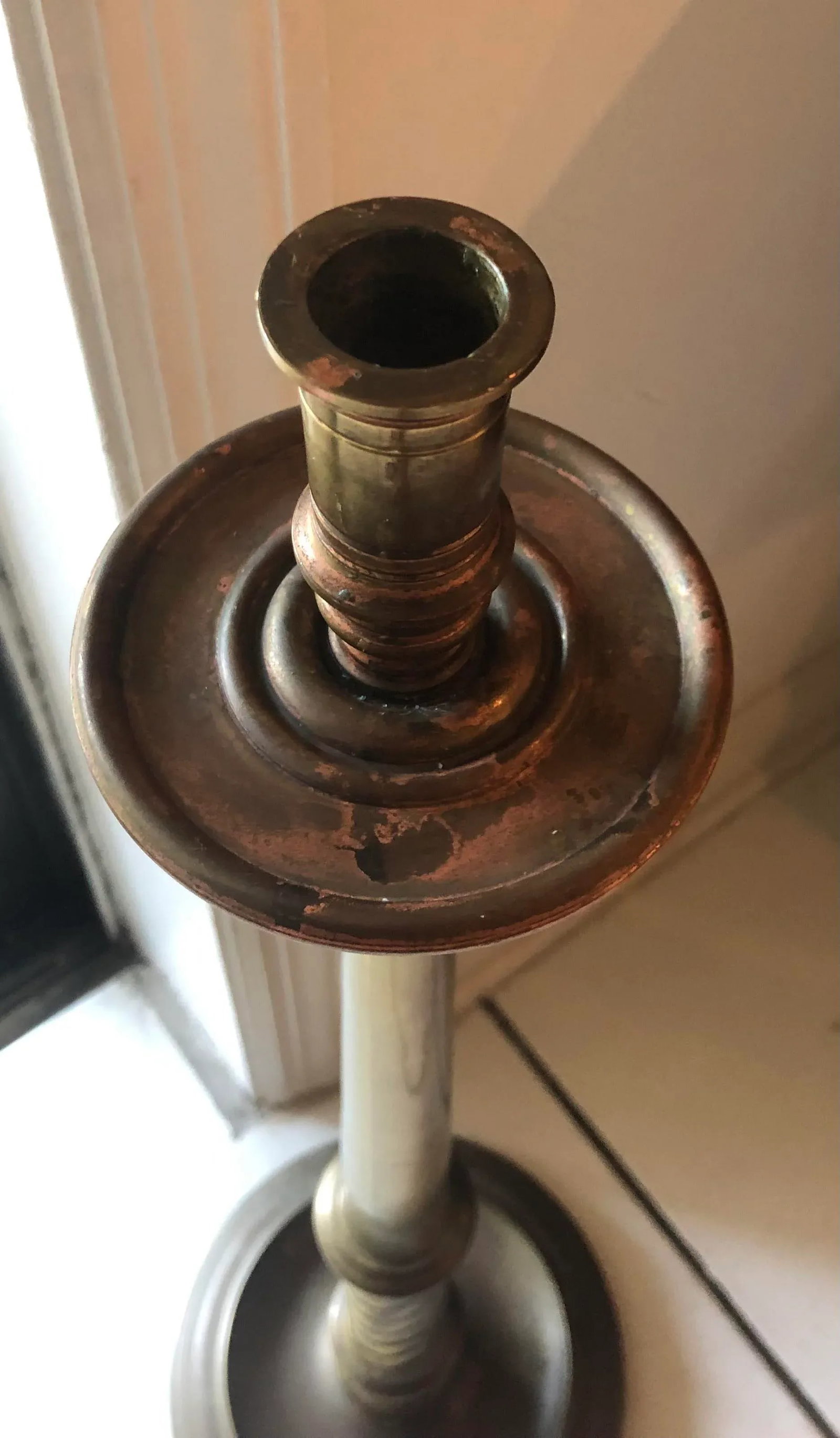 Vintage Maitland Smith Brass Candle eSticks - a Pair - 7