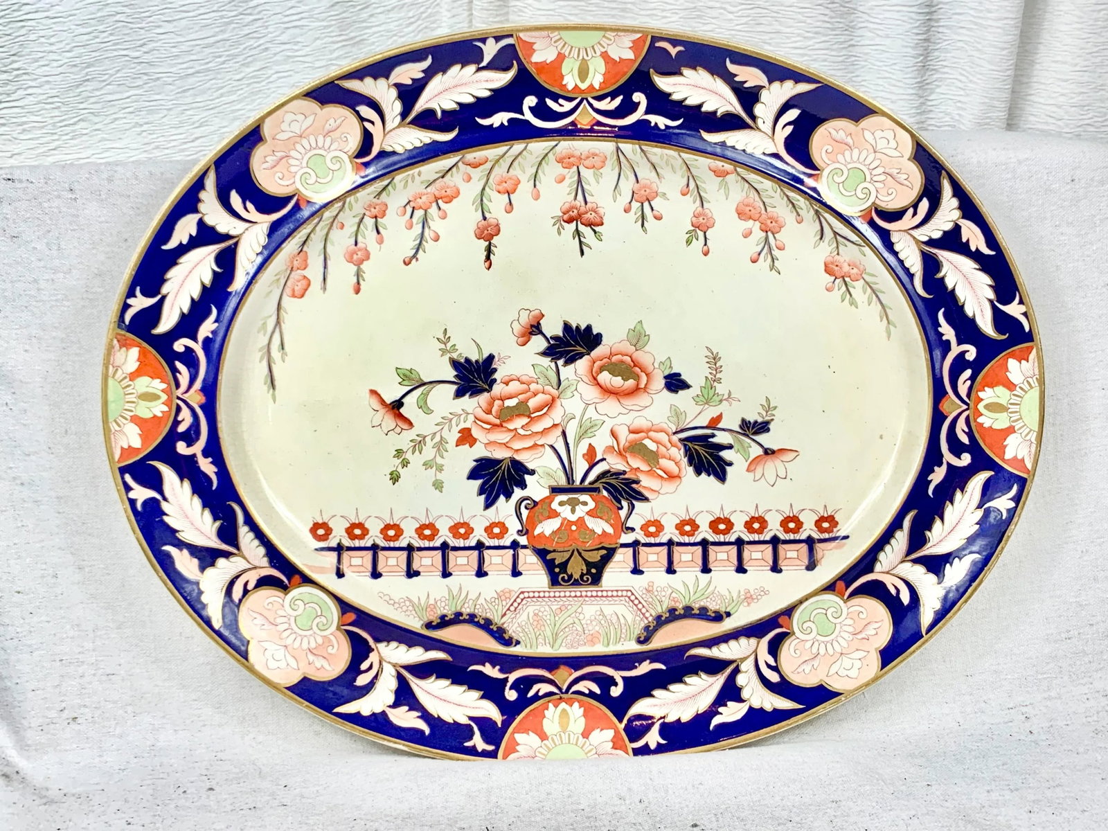 Antique Imari-Style Ironstone Serving Platter - 3